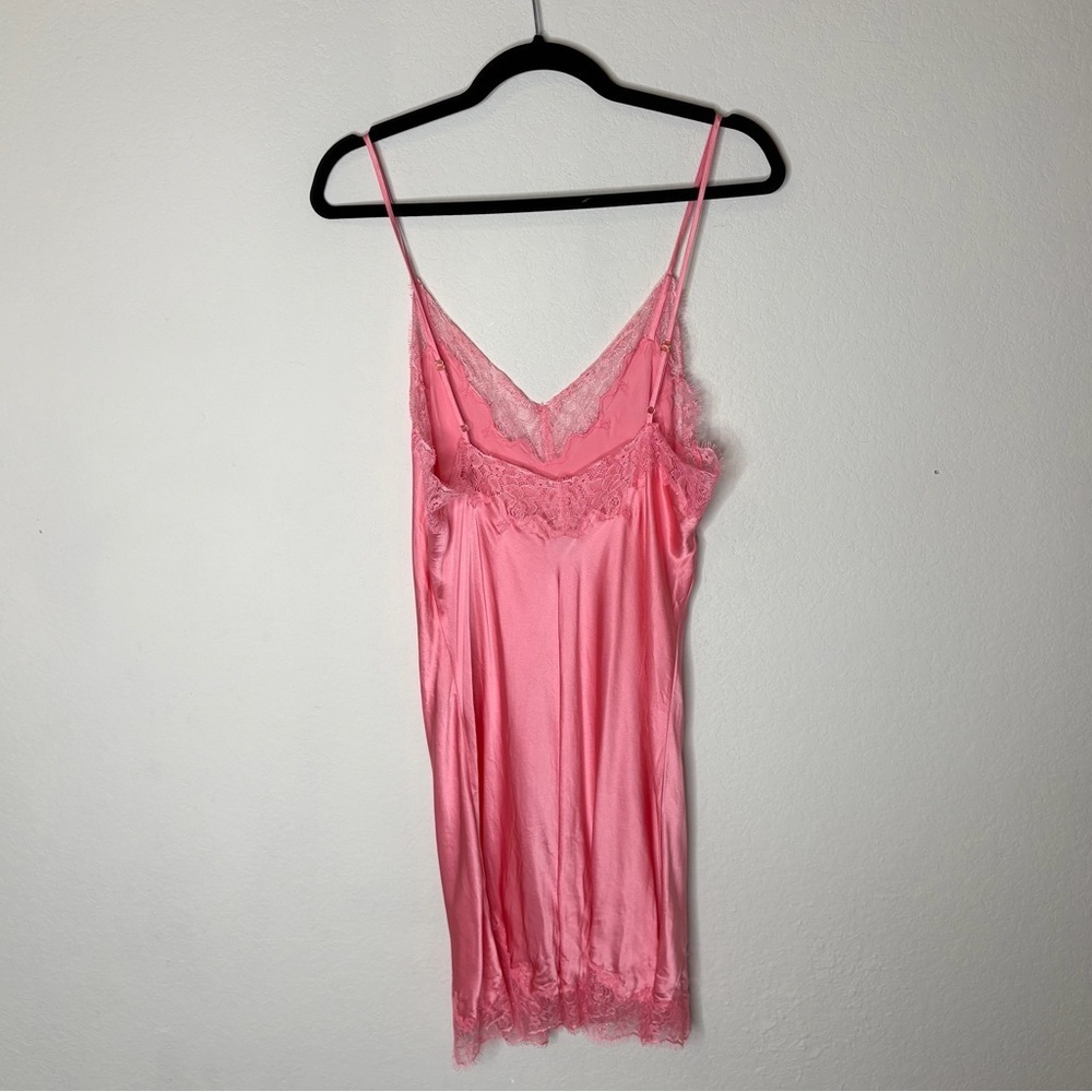 Cosabella X Journelle Charlotte Short Slip 100% Silk Lace Trim Pink Size Small - Picture 7 of 8